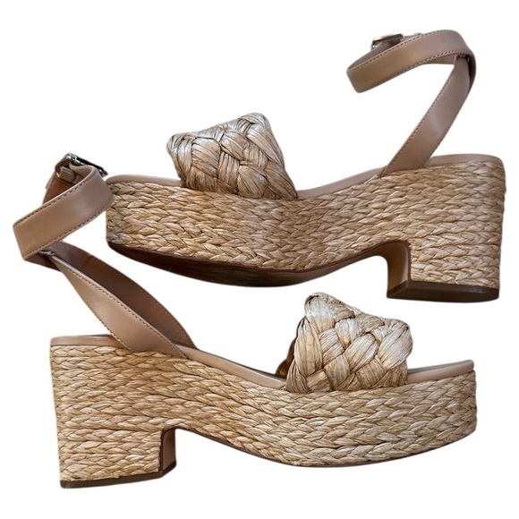 Marc Fisher Women's Braided Espadrille Platform Summer Sandals EUC, size 9.5 - Picture 2 of 9